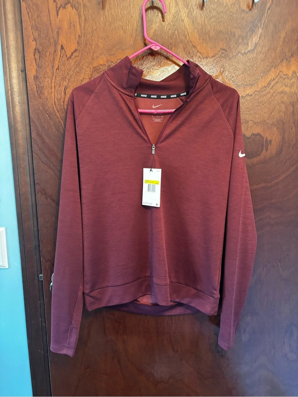 Nike Women’s Maroon Half-Zip Pullover Hoodie